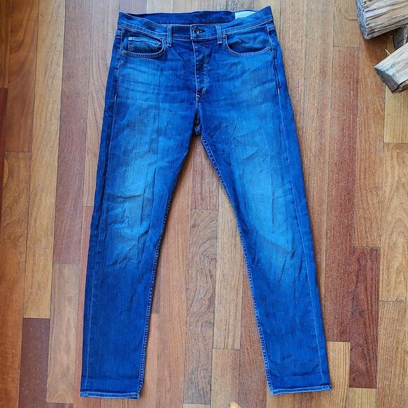 rag & bone Other - Rag & Bone "Fit 2 Slim" Faded Wash Slim Straight Button Fly Jeans Size 33